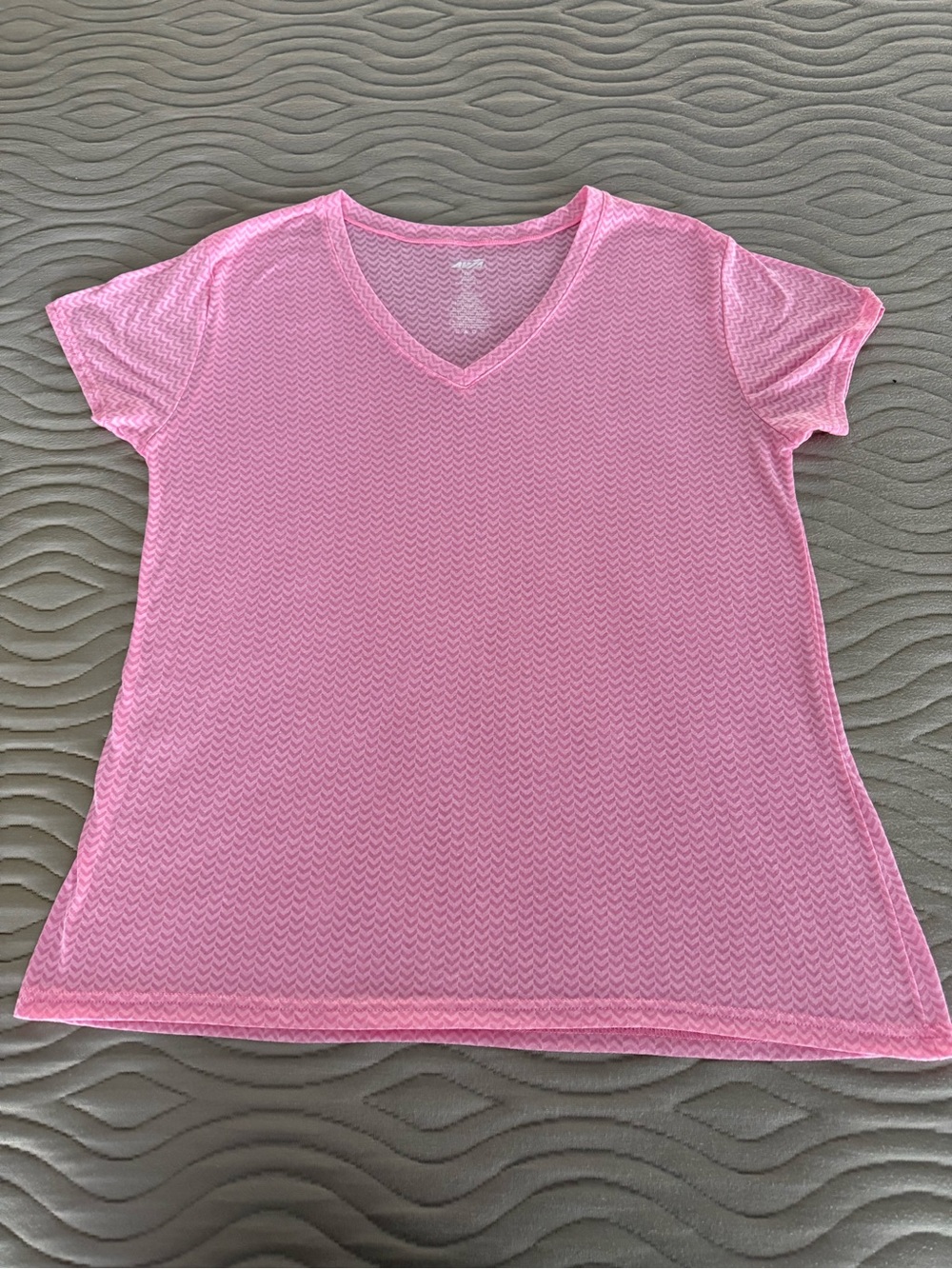 Avia Pink V-Neck Short Sleeve Athletic Tee
